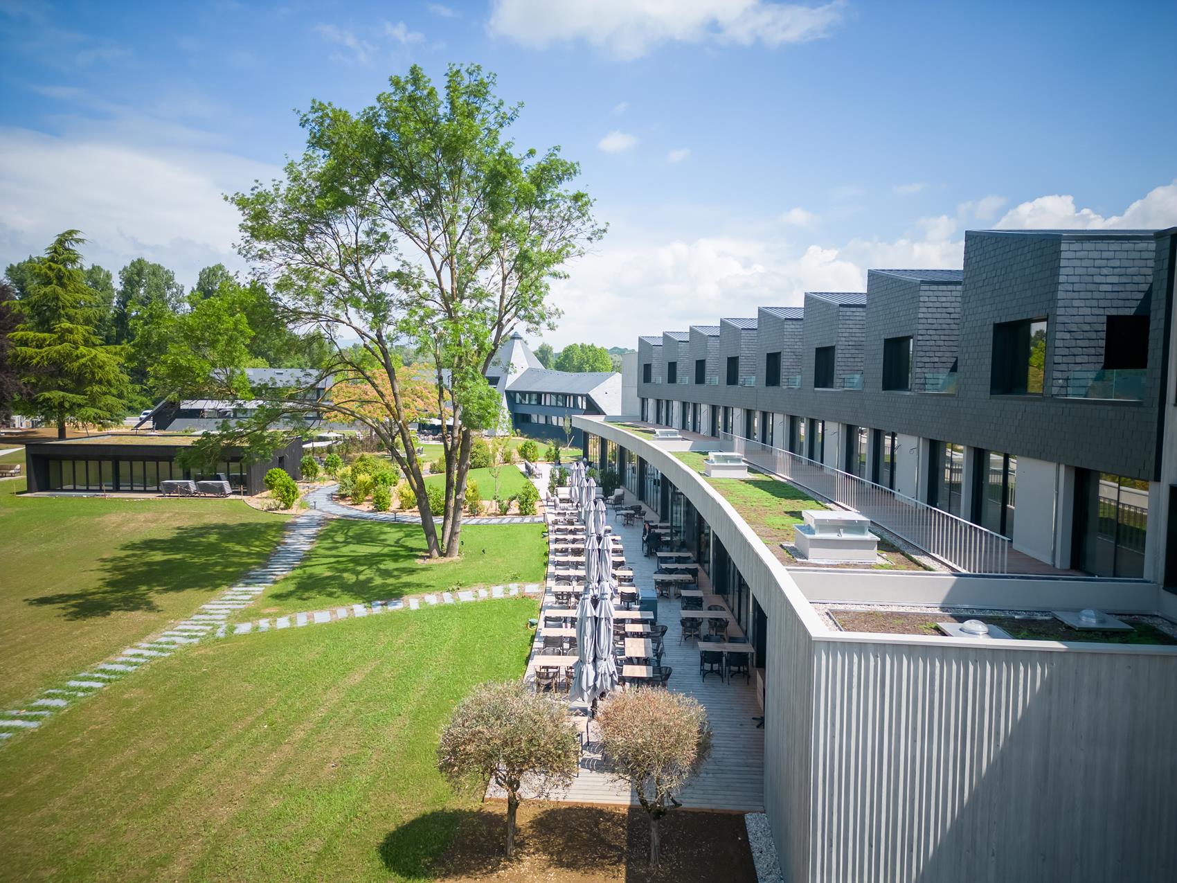Miura Hotel — terrace restaurant and gardens